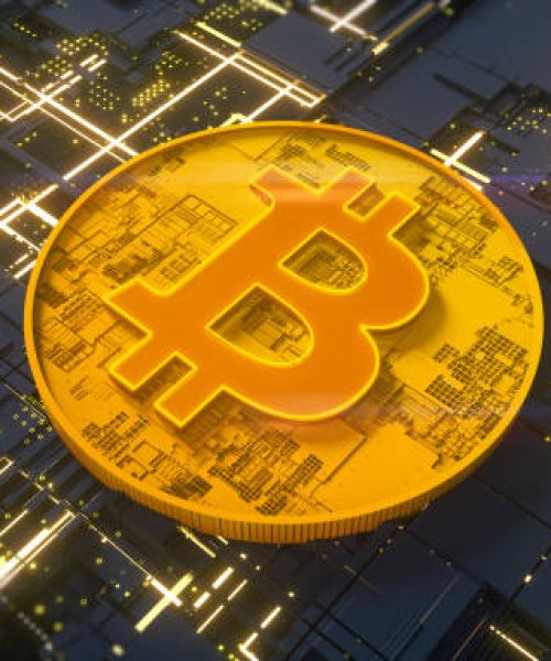 Abstract technical background - bitcoin